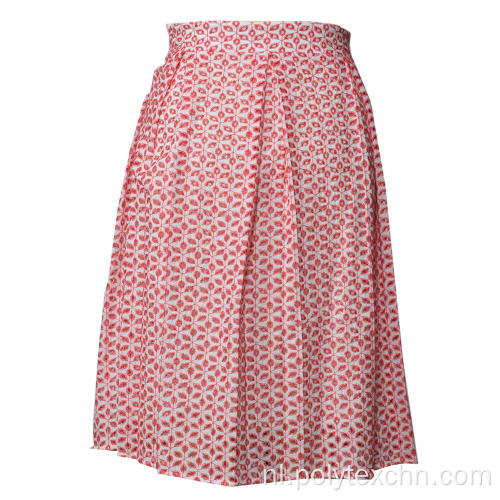 Vrouwelijke elegante Saia hoge taille plooirok Dames